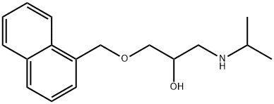 2-Propanol, 1-(isopropylamino)-3-(1-naphthylmethoxy)- Struktur