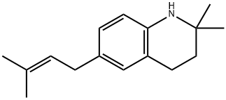 1,2,3,4-Tetrahydro-2,2-dimethyl-6-(3-methyl-2-butenyl)quinoline Struktur