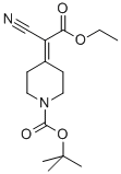 1-PIPERIDINECARBOXYLIC ACID, 4-(1-CYANO-2-ETHOXY-2-OXOETHYLIDENE)-, 1,1-DIMETHYLETHYL ESTER Struktur