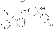 4-(4-CHLOROPHENYL)-4-HYDROXY-A,A-DIPHENYL-1-PIPERIDINEPENTANENITRILE HYDROCHLORIDE Struktur