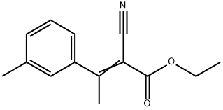 2-Butenoic acid, 2-cyano-3-(3-Methylphenyl)-, ethyl ester Struktur