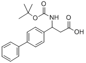 (R,S)-BOC-3-AMINO-3-(BIPHENYL)-PROPIONIC ACID Struktur