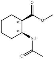 Cyclohexanecarboxylic acid, 2-(acetylamino)-, methyl ester, cis- (9CI) Struktur