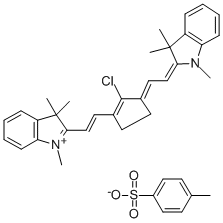 2-[2-[2-Chloro-3-[2-(3-methyl-3H-benzthiazol-2-ylidene)-ethylidene]-1-cyclopenten-1-yl]ethenyl]-3-methyl-benzthiazolium Struktur