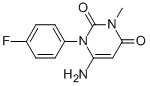 6-AMINO-1-(4-FLUORO-PHENYL)-3-METHYL-1H-PYRIMIDINE-2,4-DIONE Struktur