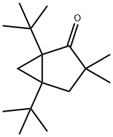 3,3-dimethyl-1,5-ditert-butyl-bicyclo[3.1.0]hexan-4-one Struktur