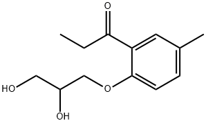 2'-(2,3-Dihydroxypropoxy)-5'-methylpropiophenone Struktur