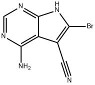 4-AMINO-6-BROMO-7H-PYRROLO[2,3-D]PYRIMIDINE-5-CARBONITRILE Struktur