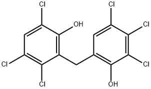 6-(2-Hydroxy-3,5,6-trichlorobenzyl)-2,3,4-trichlorophenol Struktur