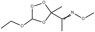 Ethanone, 1-(5-ethoxy-3-methyl-1,2,4-trioxolan-3-yl)-, O-methyloxime (9CI) Struktur