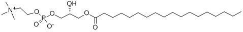 L-ALPHA-LYSOPHOSPHATIDYLCHOLINE, STEAROYL Structure