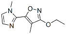 Isoxazole, 3-ethoxy-4-methyl-5-(1-methyl-1H-imidazol-2-yl)- (9CI) Struktur