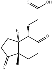 3-[(3AS,4S,7AS)-7A-METHYL-1,5-DIOXOOCTAHYDRO-1H-INDEN-4-YL]PROPIONIC ACID 結(jié)構(gòu)式