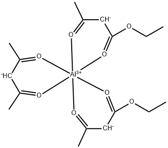 BIS(ETHYL ACETOACETATO)(2,4-PENTANEDIONATO)ALUMINIUM Struktur