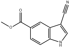 Methyl 3-cyano-1H-indole-5-carboxylate Struktur