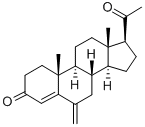 6-methylene-4-pregnene-3,20-dione Struktur