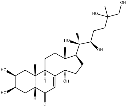 (22R)-2β,3β,14,20,22,25,26-ヘプタヒドロキシ-5β-コレスタ-7-エン-6-オン 化學構造式