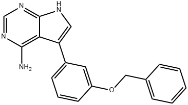 5-(3-(benzyloxy)phenyl)-3H-pyrrolo[2,3-d]pyrimidin-4-amine Struktur