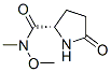 2-Pyrrolidinecarboxamide,N-methoxy-N-methyl-5-oxo-,(2S)-(9CI) Struktur