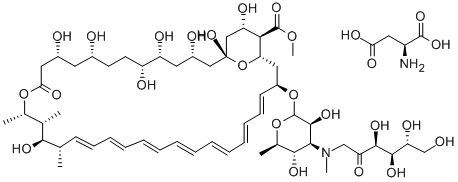 Amphotericin B, N-(1-deoxy-D-fructos-1-yl)-N-methyl-, methyl ester, L- aspartate (1:1) (salt) Struktur