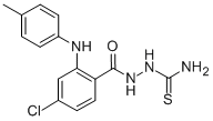 Benzoic acid, 4-chloro-2-((4-methylphenyl)amino)-, 2-(aminothioxomethy l)hydrazide Struktur