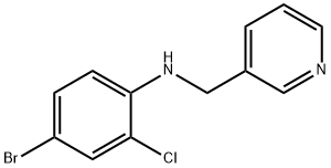 4-bromo-2-chloro-N-(3-pyridinylmethyl)aniline Struktur