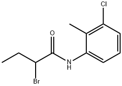 2-bromo-N-(3-chloro-2-methylphenyl)butanamide Struktur