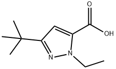 3-(TERT-BUTYL)-1-ETHYL-1H-PYRAZOLE-5-CARBOXYLICACID Struktur