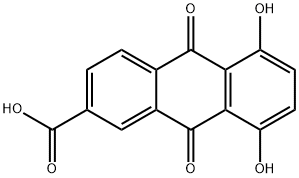 9,10-Dihydro-5,8-dihydroxy-9,10-dioxo-2-anthracenecarboxylic acid Struktur