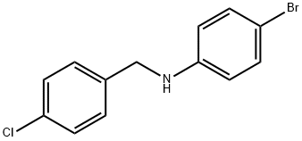 4-bromo-N-[(4-chlorophenyl)methyl]aniline Struktur