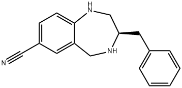 3-BENZYL-7-CYANO-2,3,4,5-TETRAHYDRO-1H-BENZODIAZEPINE Struktur