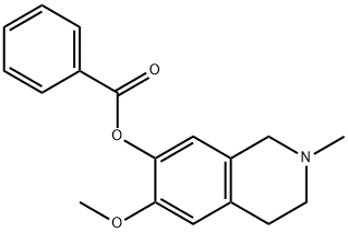 7-Isoquinolinol,  1,2,3,4-tetrahydro-6-methoxy-2-methyl-,  benzoate  (ester)  (8CI) Struktur