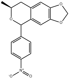 (7S)-7-METHYL-5-(4-NITROPHENYL)-7,8-DIHYDRO-5H-[1,3]DIOXOLO[4,5-G]ISOCHROMENE Struktur