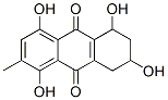 5,6,7,8-Tetrahydro-1,4,5,7-tetrahydroxy-2-methyl-9,10-anthraquinone Struktur