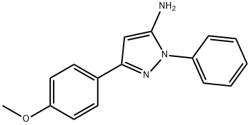 5-AMINO-3-(4-METHOXYPHENYL)-1-PHENYLPY& Struktur