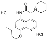 N-(8-Butoxy-5-quinolyl)-1-piperidineacetamide dihydrochloride Struktur