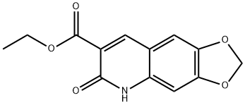 ETHYL 6-HYDROXY-[1,3]DIOXOLO[4,5-G]QUINOLINE-7-CARBOXYLATE Struktur