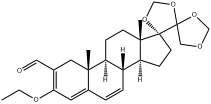 3-Ethoxy-17,20:20,21-bis(methylenebisoxy)pregna-2,4,6-triene-2-carbaldehyde Struktur