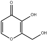 2-(Hydroxymethyl)-3-hydroxy-4H-pyran-4-one Struktur