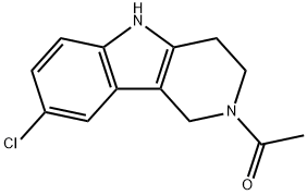 2-ACETYL-8-CHLORO-2,3,4,5-TETRAHYDRO-1H-PYRIDO[4,3-B]INDOLE Struktur