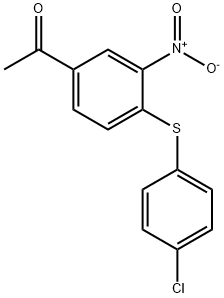 1-(4-[(4-CHLOROPHENYL)THIO]-3-NITROPHENYL)ETHAN-1-ONE Struktur