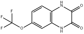 2,3-QUINOXALINEDIONE, 1,4-DIHYDRO-6-(TRIFLUOROMETHOXY)- Struktur