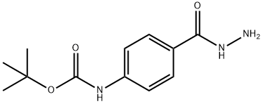 TERT-BUTYL 4-(HYDRAZINECARBONYL)-PHENYLCARBAMATE Struktur