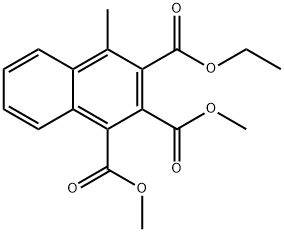 4-Methyl-1,2,3-naphthalenetricarboxylic acid 3-ethyl 1,2-dimethyl ester Struktur