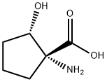 Cyclopentanecarboxylic acid, 1-amino-2-hydroxy-, (1R,2S)- (9CI) Struktur