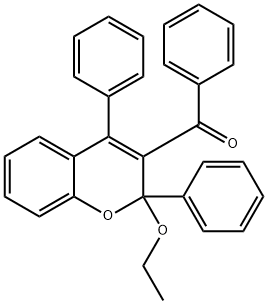 Ketone, 2-ethoxy-2,4-diphenyl-2H-1-benzopyran-3-yl phenyl Struktur