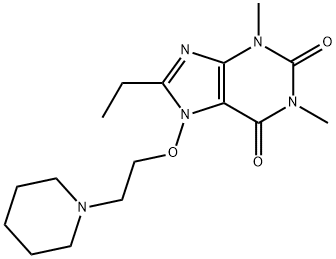 Theophylline, 8-ethyl-7-(2-piperidinoethoxy)- Struktur