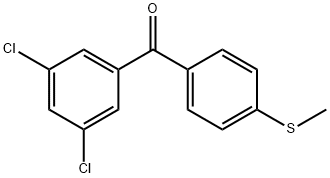 3,5-DICHLORO-4'-(THIOMETHYL)BENZOPHENONE Struktur