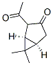 Bicyclo[3.1.0]hexan-3-one, 2-acetyl-6,6-dimethyl-, (1R,5R)- (9CI) Struktur