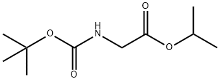 Glycine, N-[(1,1-dimethylethoxy)carbonyl]-, 1-methylethyl ester (9CI) Struktur